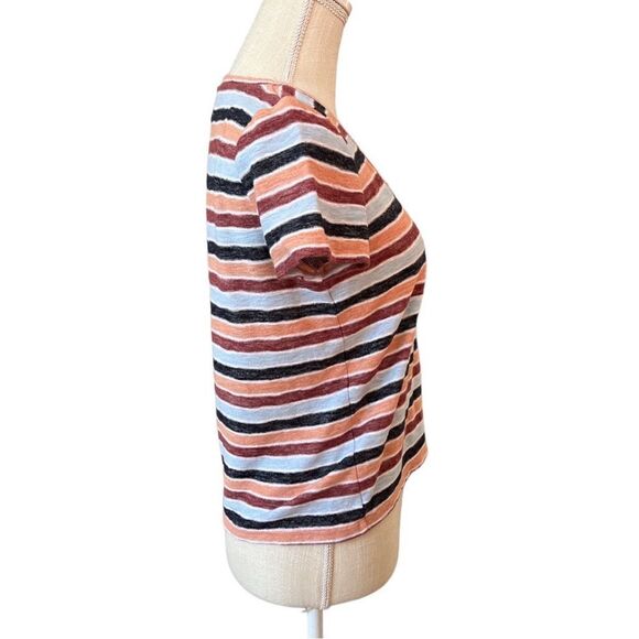 Madewell Texture Scoop Neck Colborne Stripe Tee - Picture 6 of 8